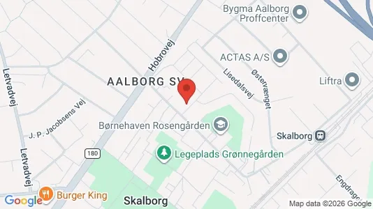 Andelsboliger til salg i Aalborg SV - kort over placeringen