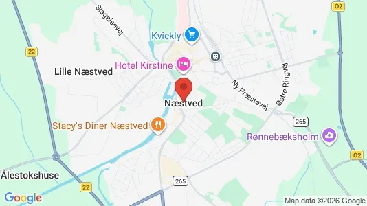 Andelsboliger til salg i Næstved - kort over placeringen