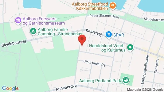 Andelsboliger til salg i Aalborg Centrum - kort over placeringen
