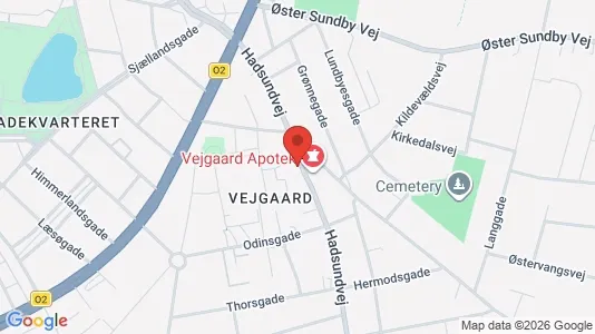 Andelsboliger til salg i Aalborg Centrum - kort over placeringen