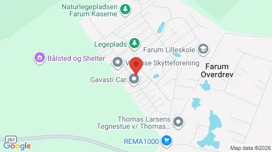 Andelsboliger til salg i Farum - kort over placeringen