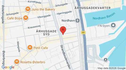 Andelsboliger til salg i Østerbro - kort over placeringen