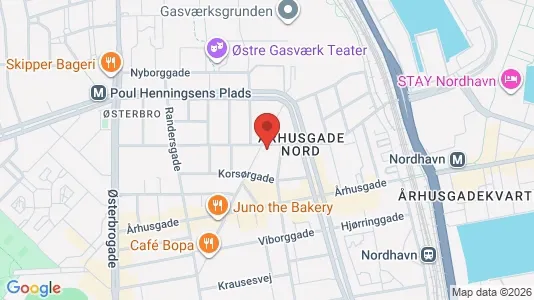 Andelsboliger til salg i Østerbro - kort over placeringen