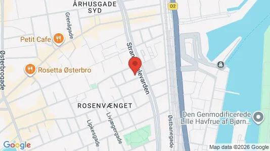 Andelsboliger til salg i Østerbro - kort over placeringen