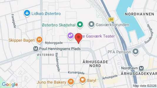 Andelsboliger til salg i Østerbro - kort over placeringen