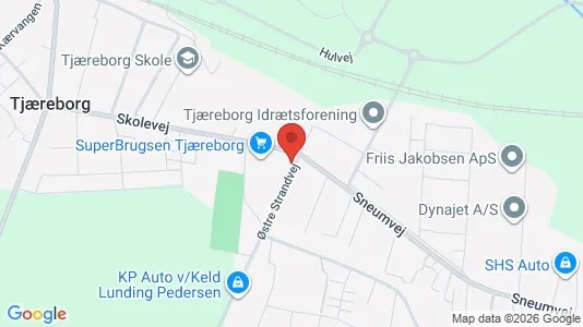 Andelsboliger til salg i Tjæreborg - kort over placeringen
