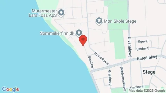 Andelsboliger til salg i Stege - kort over placeringen