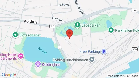 Andelsboliger til salg i Kolding - kort over placeringen