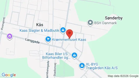 Andelsboliger til salg i Pandrup - kort over placeringen