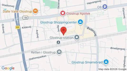 Andelsboliger til salg i Glostrup - kort over placeringen