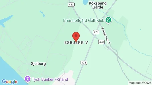 Andelsboliger til salg i Esbjerg V - kort over placeringen