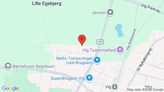 Andelsboliger til salg i Vig - kort over placeringen