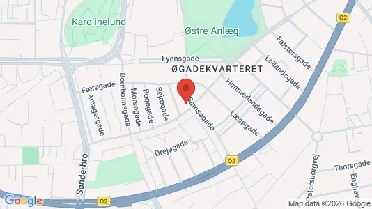 Andelsboliger til salg i Aalborg Centrum - kort over placeringen