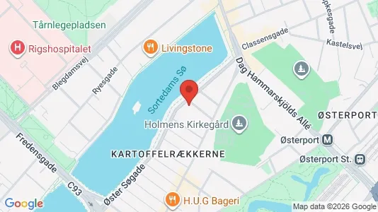Andelsboliger til salg i Østerbro - kort over placeringen