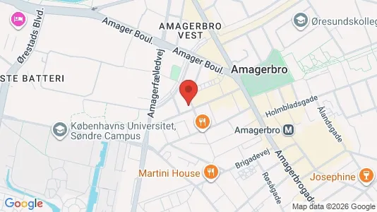Andelsboliger til salg i København S - kort over placeringen