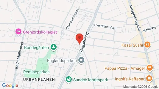 Andelsboliger til salg i København S - kort over placeringen