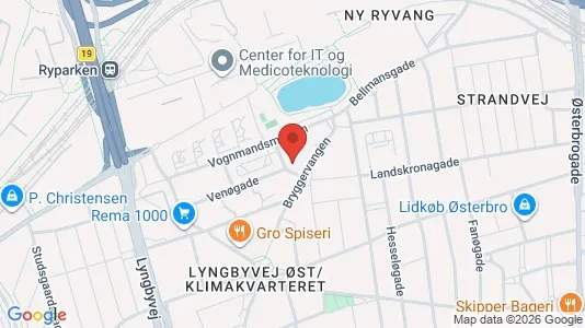 Andelsboliger til salg i Østerbro - kort over placeringen