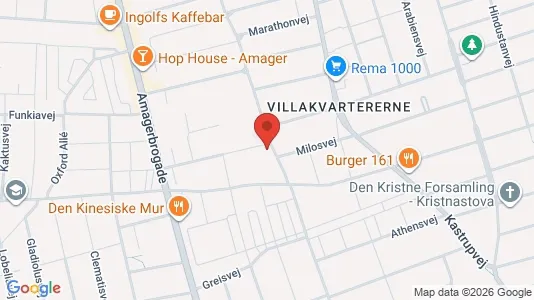 Andelsboliger til salg i København S - kort over placeringen