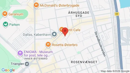 Andelsboliger til salg i Østerbro - kort over placeringen