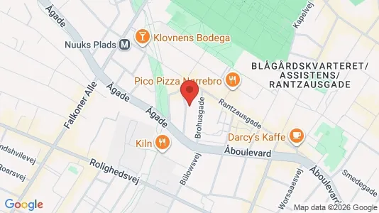 Andelsboliger til salg i Nørrebro - kort over placeringen