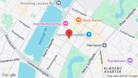 Andelsboliger til salg i København K - kort over placeringen