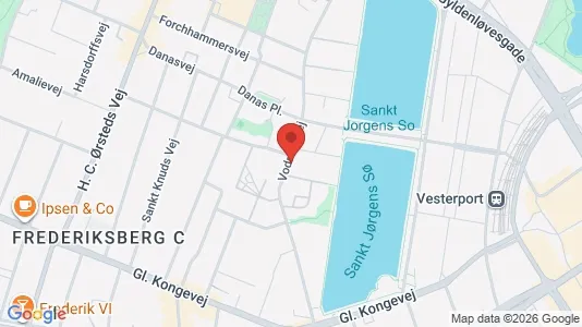 Andelsboliger til salg i Frederiksberg C - kort over placeringen