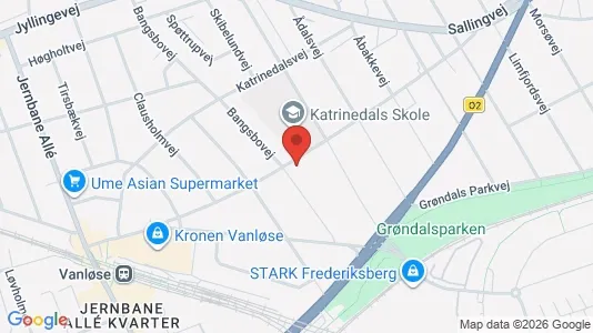 Andelsboliger til salg i Vanløse - kort over placeringen