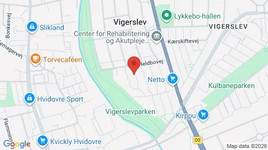Andelsboliger til salg i Valby - kort over placeringen