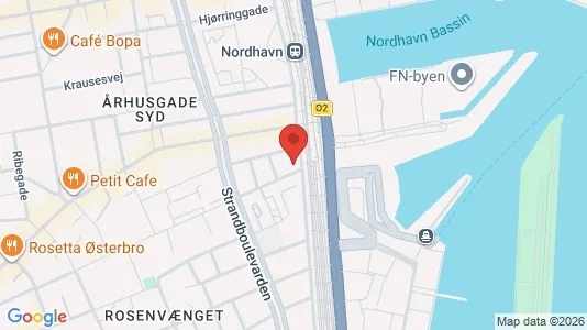 Andelsboliger til salg i Østerbro - kort over placeringen