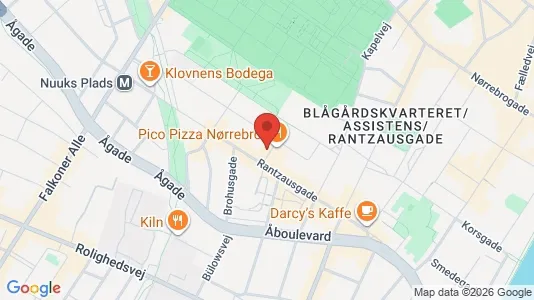 Andelsboliger til salg i Nørrebro - kort over placeringen