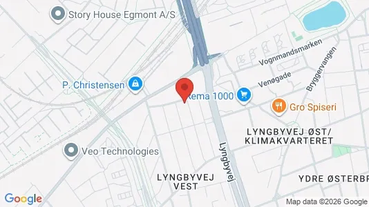 Andelsboliger til salg i Østerbro - kort over placeringen