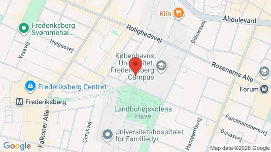 Andelsboliger til salg i Frederiksberg C - kort over placeringen
