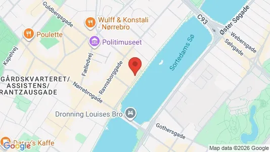 Andelsboliger til salg i Nørrebro - kort over placeringen