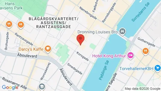 Andelsboliger til salg i Nørrebro - kort over placeringen