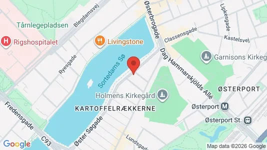 Andelsboliger til salg i Østerbro - kort over placeringen