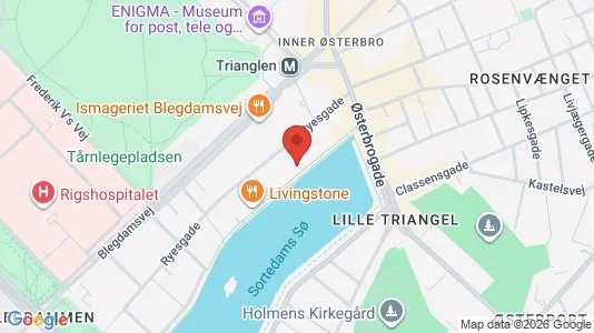 Andelsboliger til salg i Østerbro - kort over placeringen