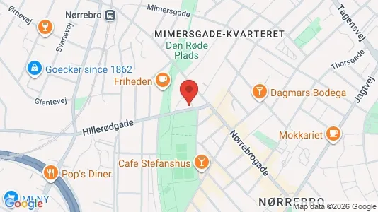 Andelsboliger til salg i Nørrebro - kort over placeringen