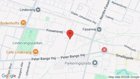Andelsboliger til salg i Frederiksberg - kort over placeringen