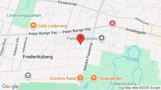 Andelsboliger til salg i Frederiksberg - kort over placeringen