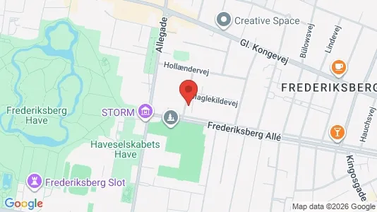 Andelsboliger til salg i Frederiksberg C - kort over placeringen