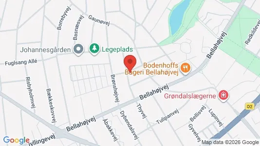 Andelsboliger til salg i Brønshøj - kort over placeringen