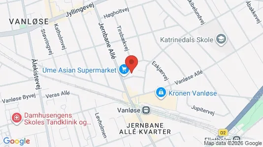 Andelsboliger til salg i Vanløse - kort over placeringen