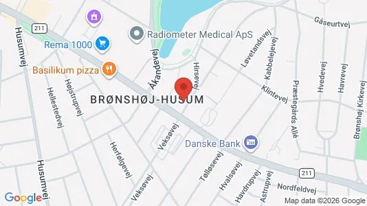 Andelsboliger til salg i Brønshøj - kort over placeringen