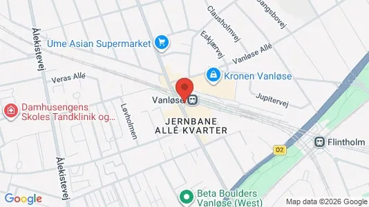 Andelsboliger til salg i Vanløse - kort over placeringen