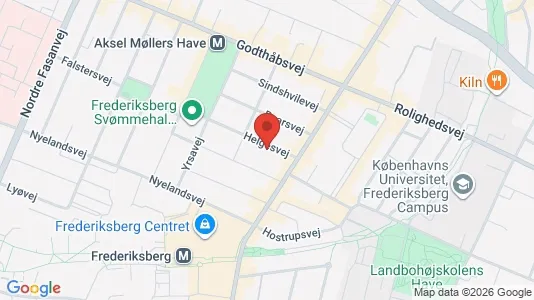 Andelsboliger til salg i Frederiksberg - kort over placeringen
