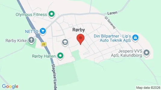 Andelsboliger til salg i Kalundborg - kort over placeringen